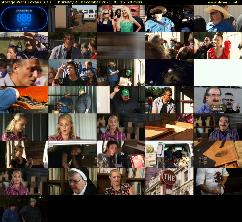 Storage Wars Texas (TCC) Thursday 23 December 2021 03:25 - 03:45