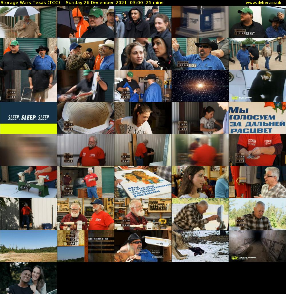 Storage Wars Texas (TCC) Sunday 26 December 2021 03:00 - 03:25