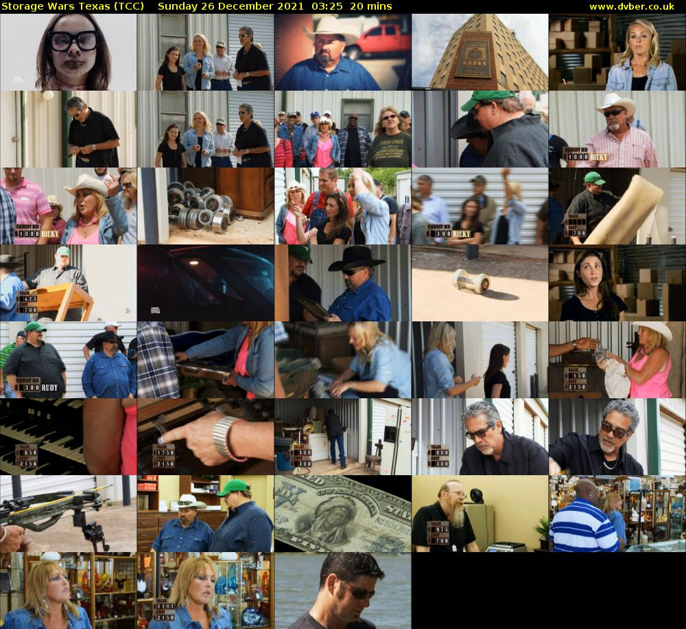 Storage Wars Texas (TCC) Sunday 26 December 2021 03:25 - 03:45