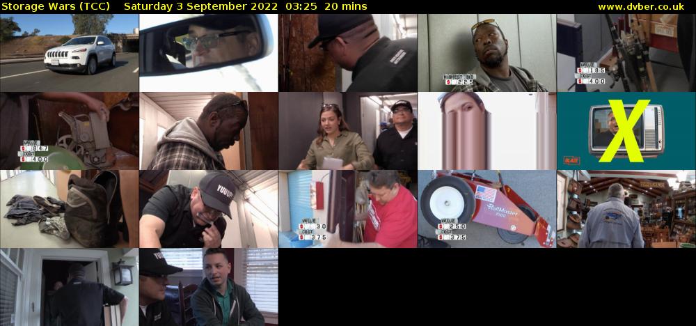 Storage Wars (TCC) Saturday 3 September 2022 03:25 - 03:45