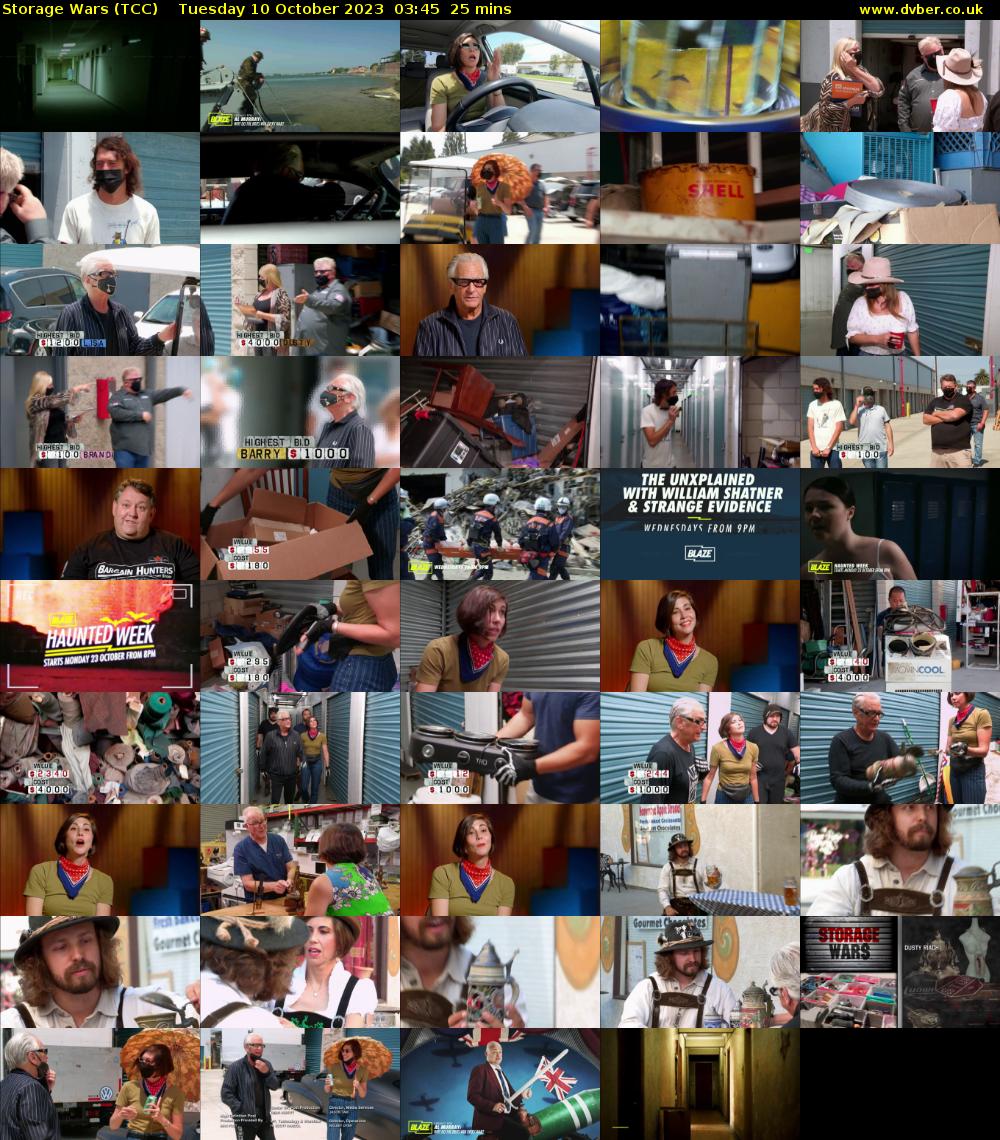 Storage Wars (TCC) Tuesday 10 October 2023 03:45 - 04:10