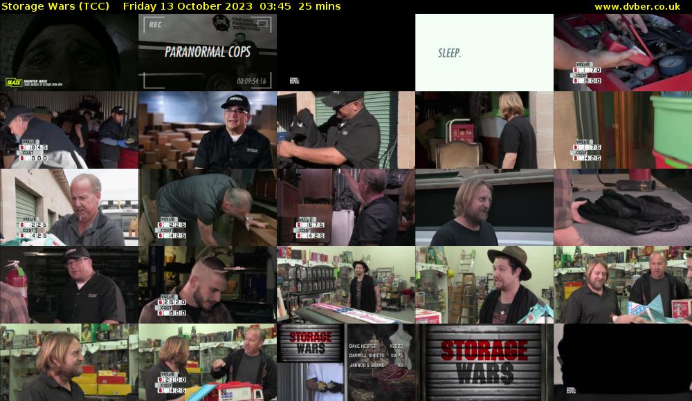 Storage Wars (TCC) Friday 13 October 2023 03:45 - 04:10