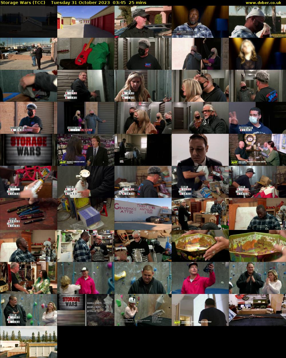 Storage Wars (TCC) Tuesday 31 October 2023 03:45 - 04:10