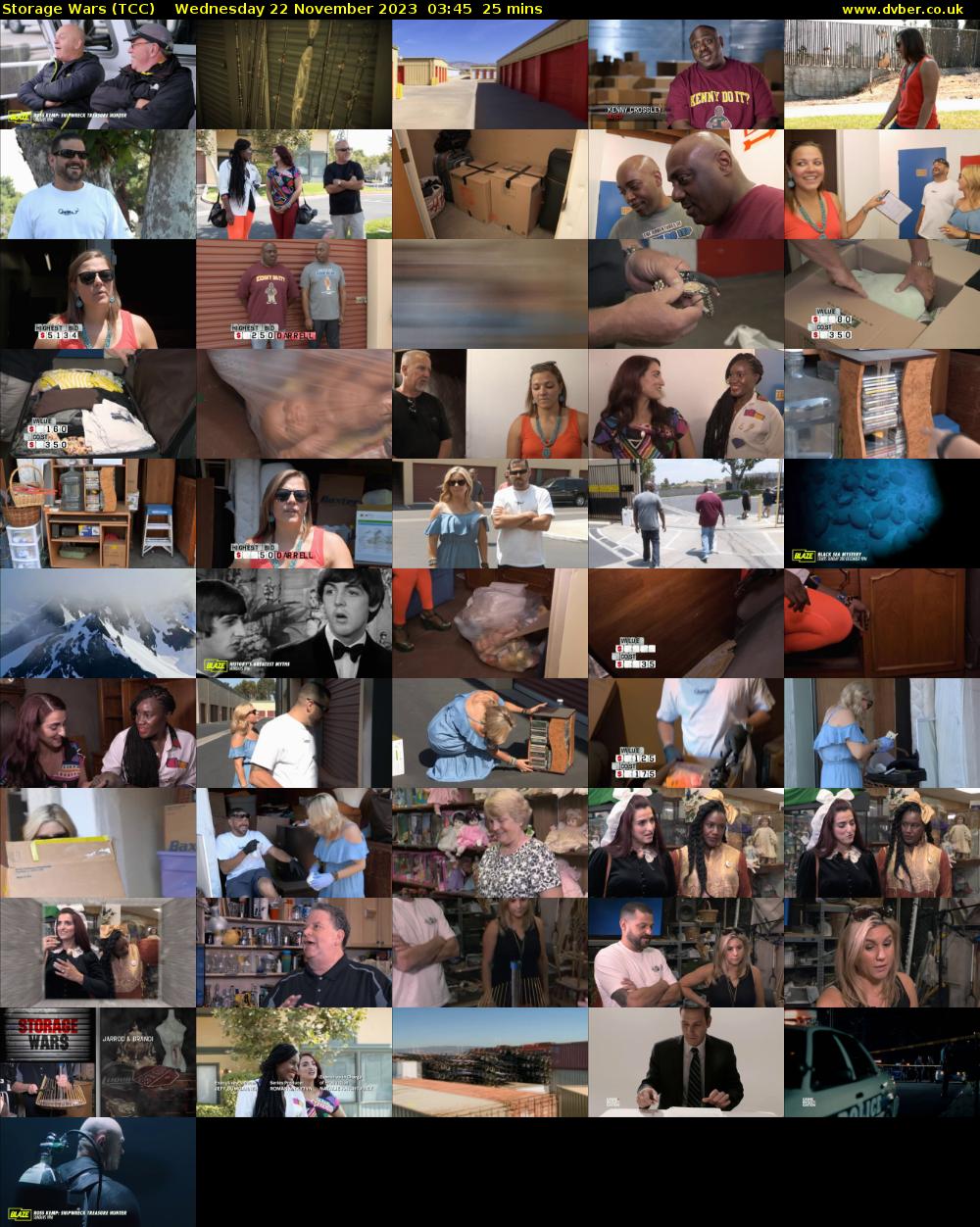Storage Wars (TCC) Wednesday 22 November 2023 03:45 - 04:10