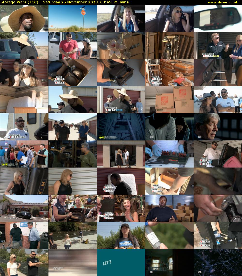 Storage Wars (TCC) Saturday 25 November 2023 03:45 - 04:10