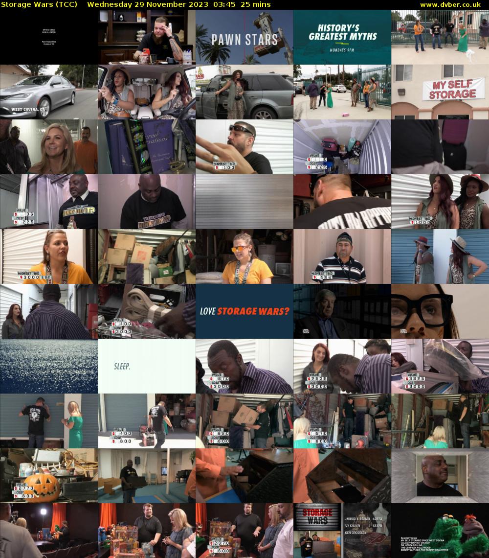 Storage Wars (TCC) Wednesday 29 November 2023 03:45 - 04:10