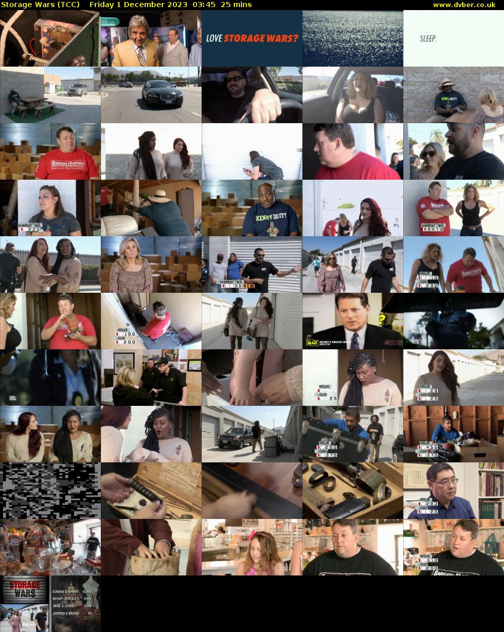 Storage Wars (TCC) Friday 1 December 2023 03:45 - 04:10
