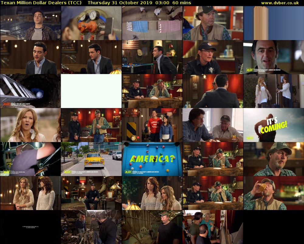 Texan Million Dollar Dealers (TCC) Thursday 31 October 2019 03:00 - 04:00