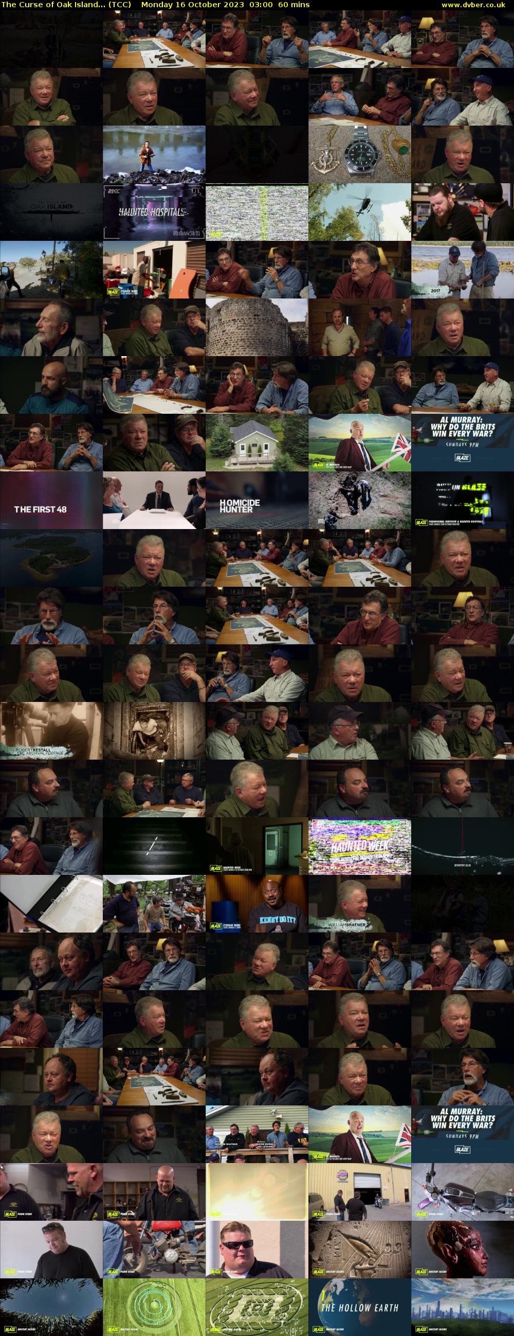 The Curse of Oak Island... (TCC) Monday 16 October 2023 03:00 - 04:00