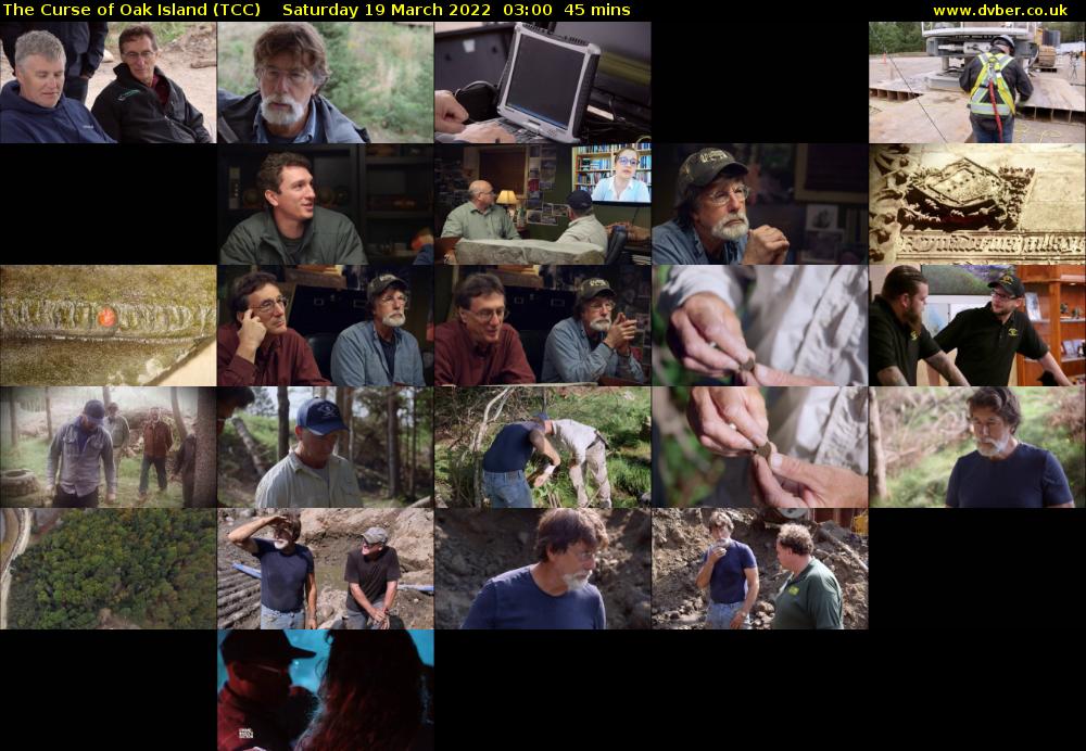 The Curse of Oak Island (TCC) Saturday 19 March 2022 03:00 - 03:45