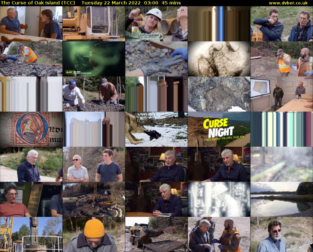 The Curse of Oak Island (TCC) Tuesday 22 March 2022 03:00 - 03:45