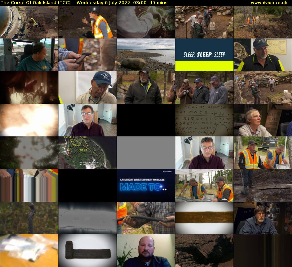 The Curse of Oak Island (TCC) Wednesday 6 July 2022 03:00 - 03:45