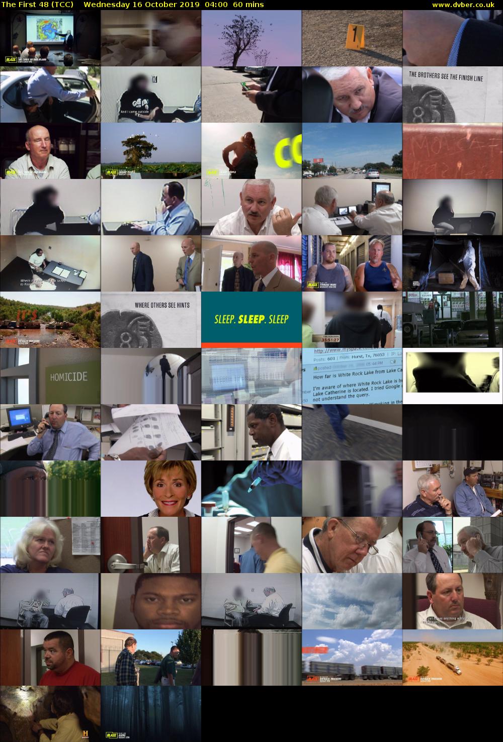 The First 48 (TCC) Wednesday 16 October 2019 04:00 - 05:00