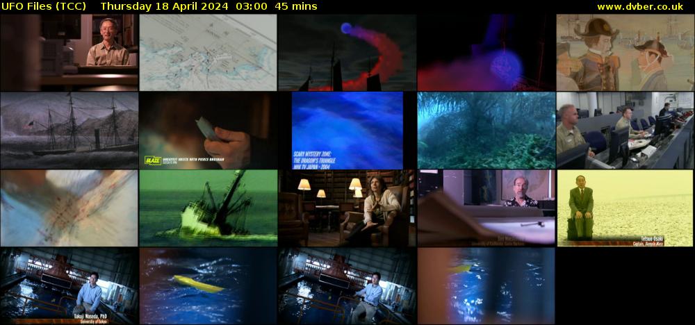 UFO Files (TCC) Thursday 18 April 2024 03:00 - 03:45