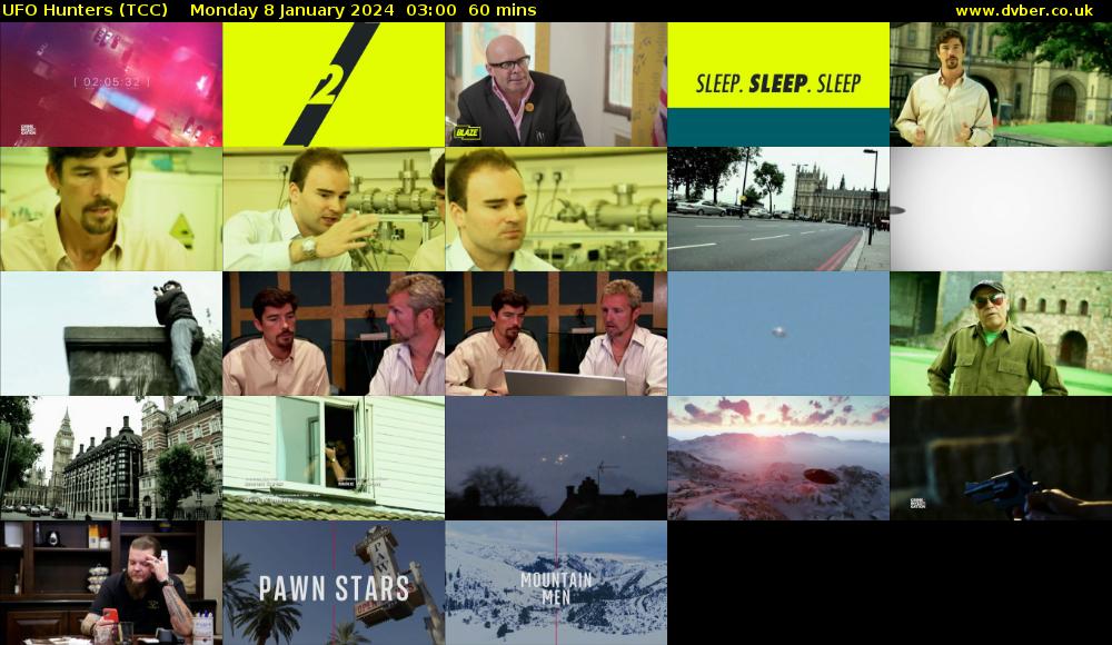 UFO Hunters (TCC) Monday 8 January 2024 03:00 - 04:00