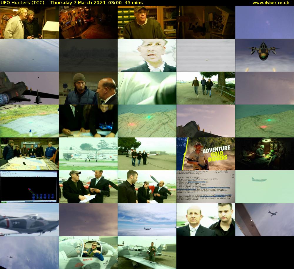 UFO Hunters (TCC) Thursday 7 March 2024 03:00 - 03:45