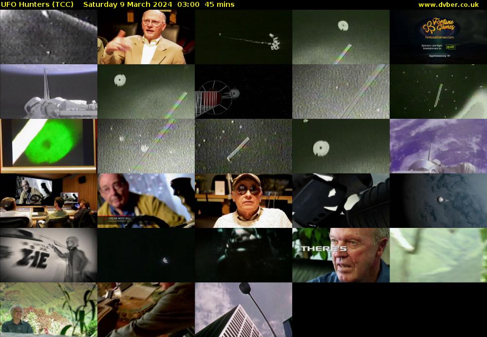 UFO Hunters (TCC) Saturday 9 March 2024 03:00 - 03:45