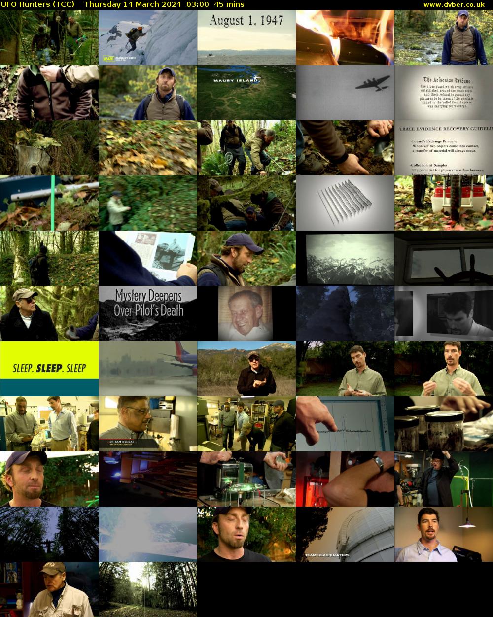 UFO Hunters (TCC) Thursday 14 March 2024 03:00 - 03:45