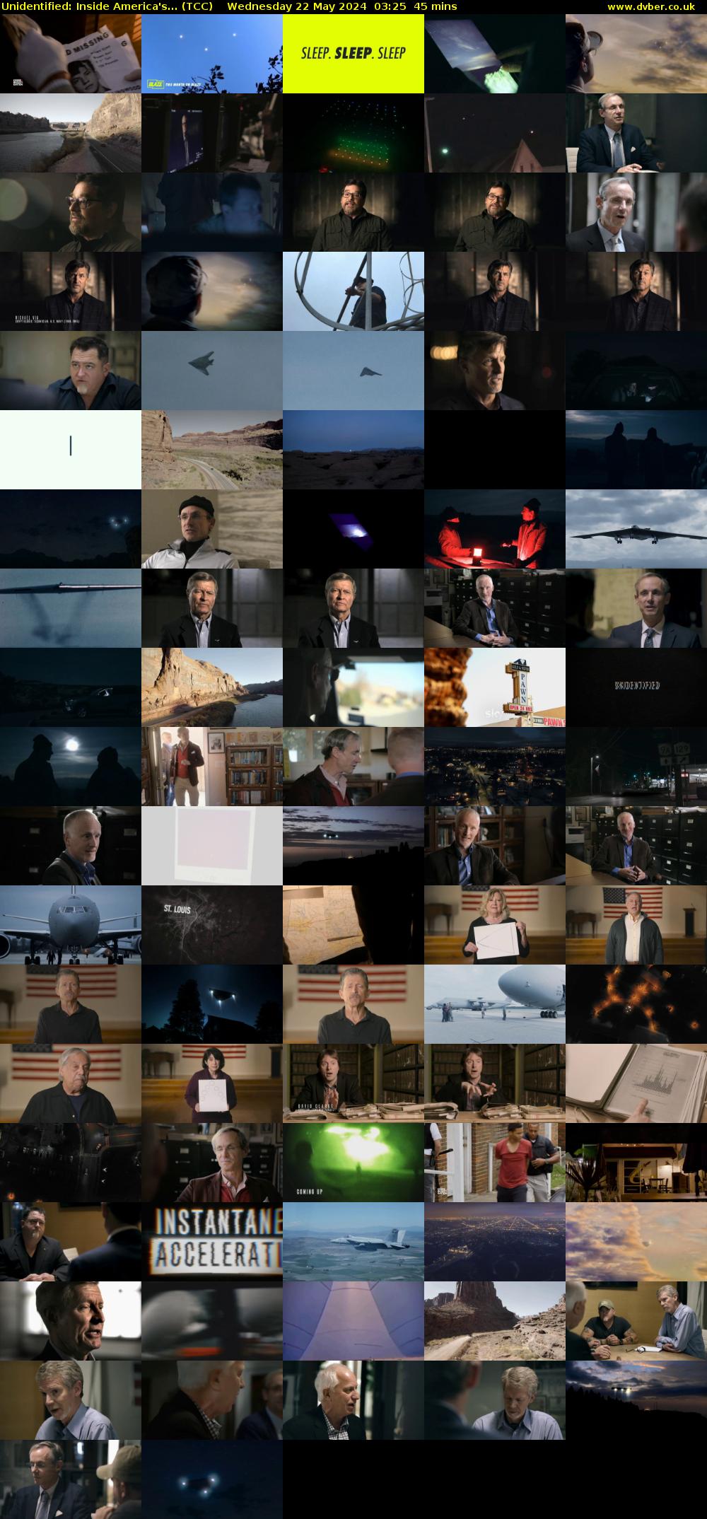 Unidentified: Inside America's... (TCC) Wednesday 22 May 2024 03:25 - 04:10