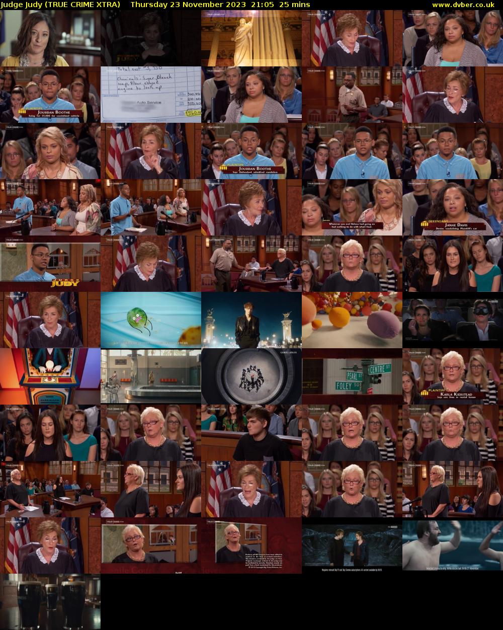 Judge Judy (TRUE CRIME XTRA) Thursday 23 November 2023 21:05 - 21:30