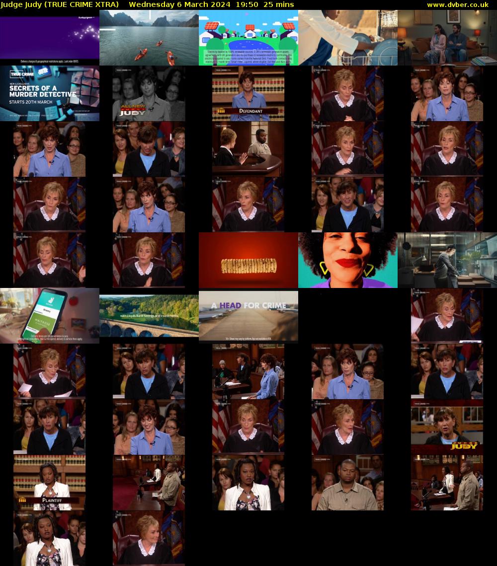 Judge Judy (TRUE CRIME XTRA) Wednesday 6 March 2024 19:50 - 20:15