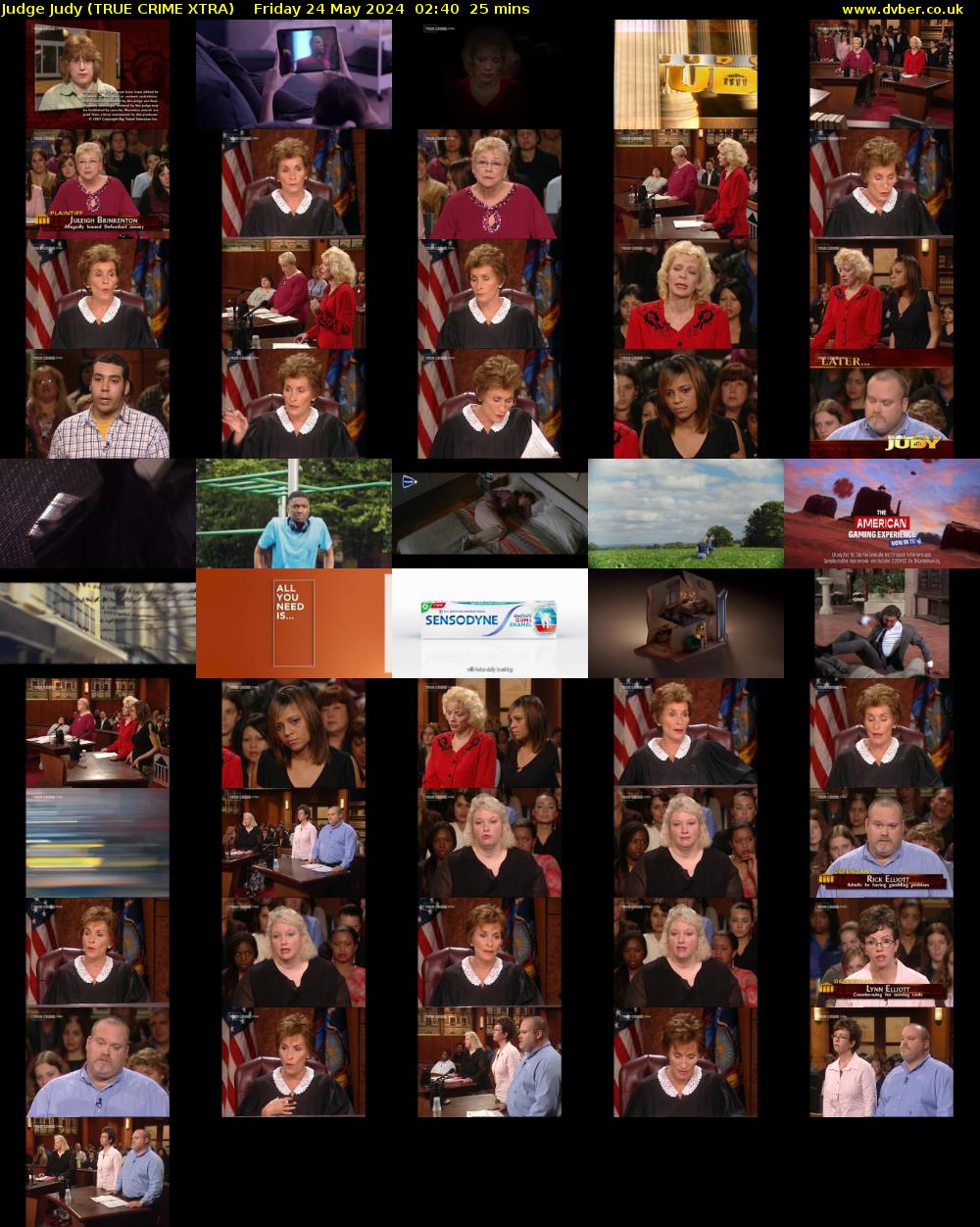 Judge Judy (TRUE CRIME XTRA) Friday 24 May 2024 02:40 - 03:05