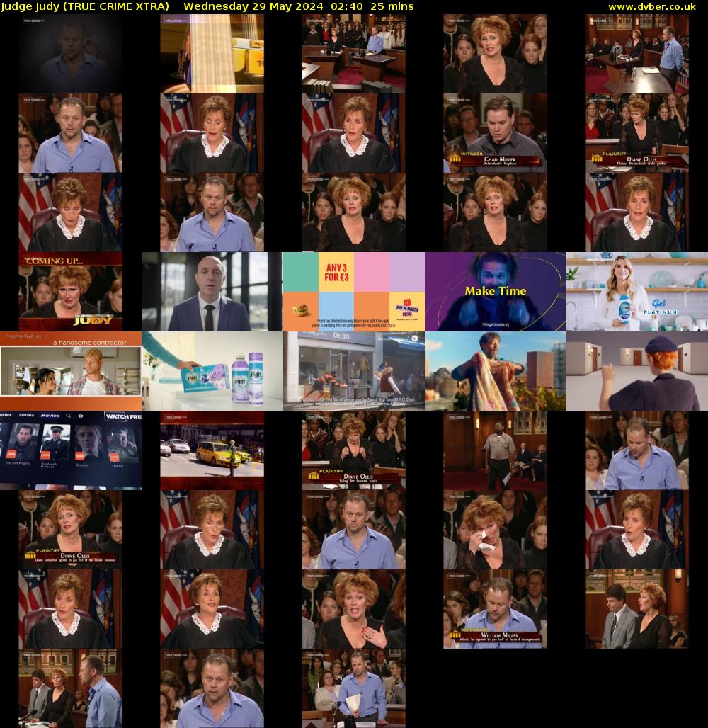 Judge Judy (TRUE CRIME XTRA) Wednesday 29 May 2024 02:40 - 03:05