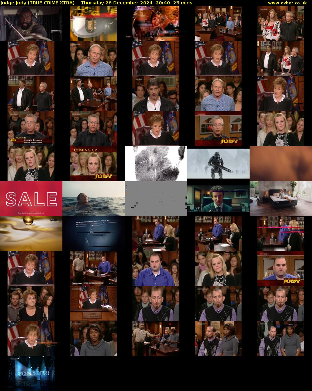 Judge Judy (TRUE CRIME XTRA) Thursday 26 December 2024 20:40 - 21:05