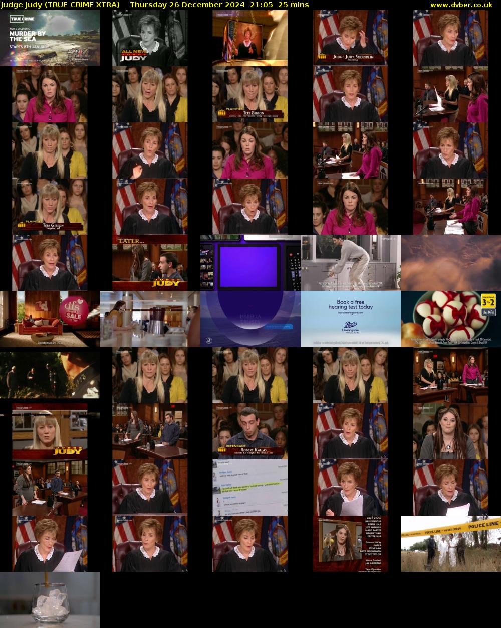 Judge Judy (TRUE CRIME XTRA) Thursday 26 December 2024 21:05 - 21:30
