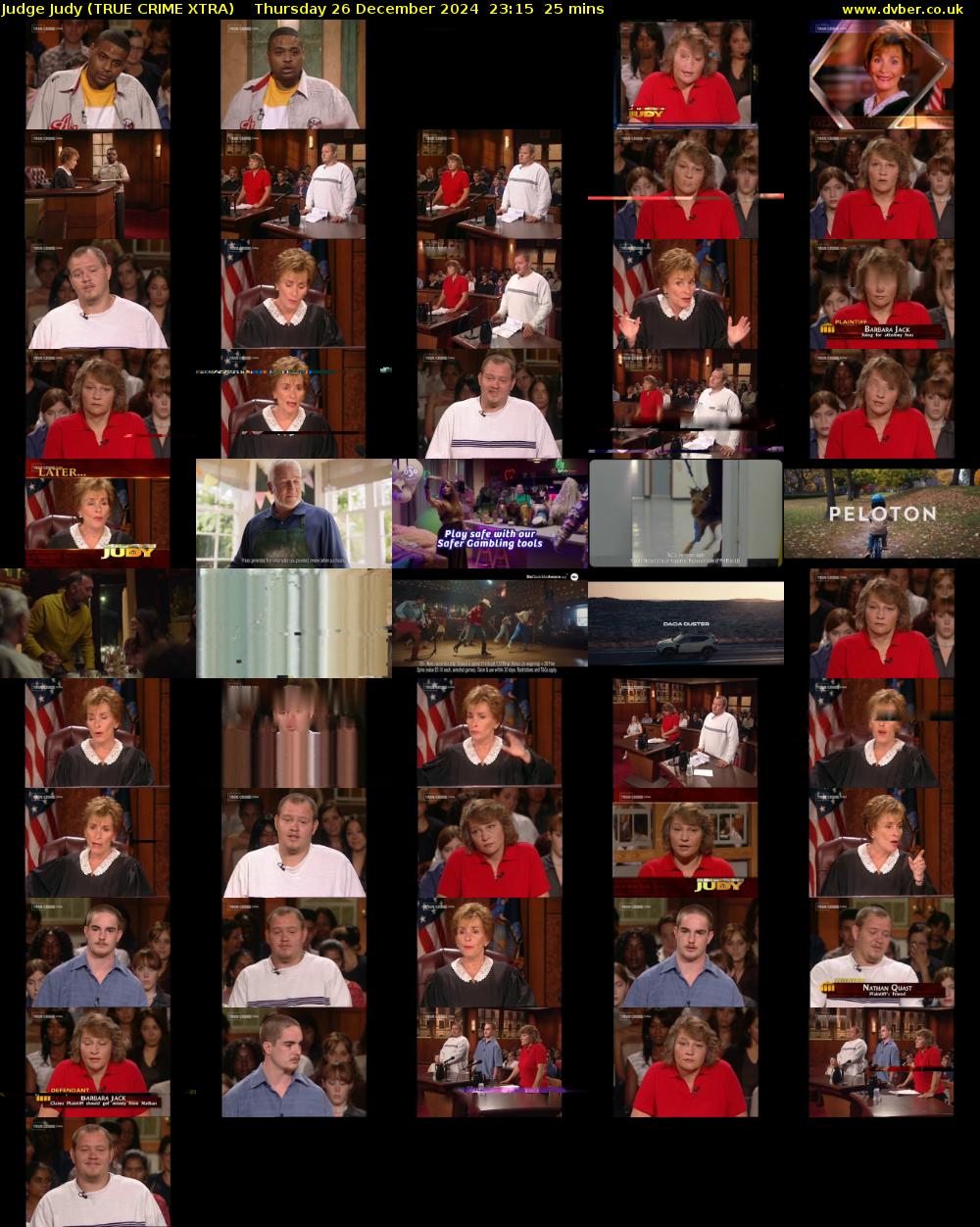 Judge Judy (TRUE CRIME XTRA) Thursday 26 December 2024 23:15 - 23:40