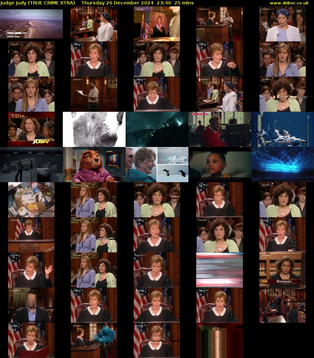 Judge Judy (TRUE CRIME XTRA) Thursday 26 December 2024 23:40 - 00:05