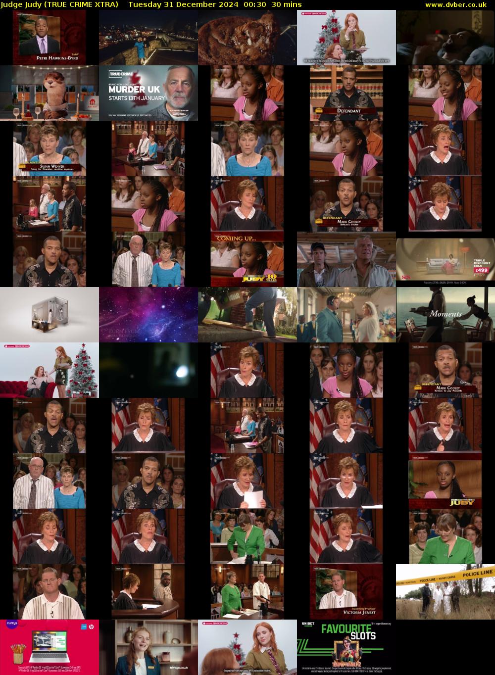 Judge Judy (TRUE CRIME XTRA) Tuesday 31 December 2024 00:30 - 01:00