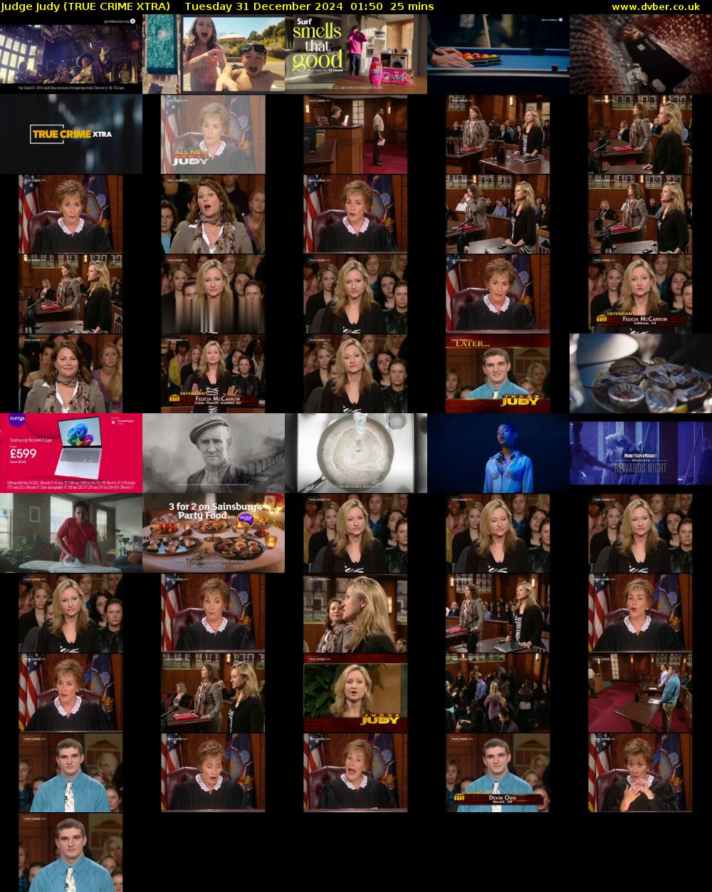 Judge Judy (TRUE CRIME XTRA) Tuesday 31 December 2024 01:50 - 02:15