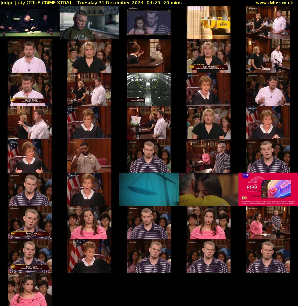 Judge Judy (TRUE CRIME XTRA) Tuesday 31 December 2024 04:25 - 04:45