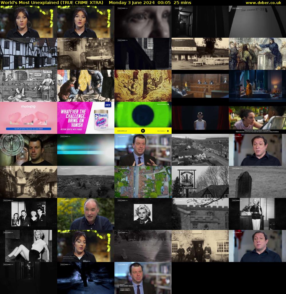 World's Most Unexplained (TRUE CRIME XTRA) Monday 3 June 2024 00:05 - 00:30