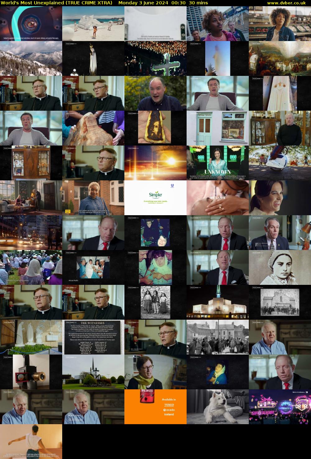 World's Most Unexplained (TRUE CRIME XTRA) Monday 3 June 2024 00:30 - 01:00