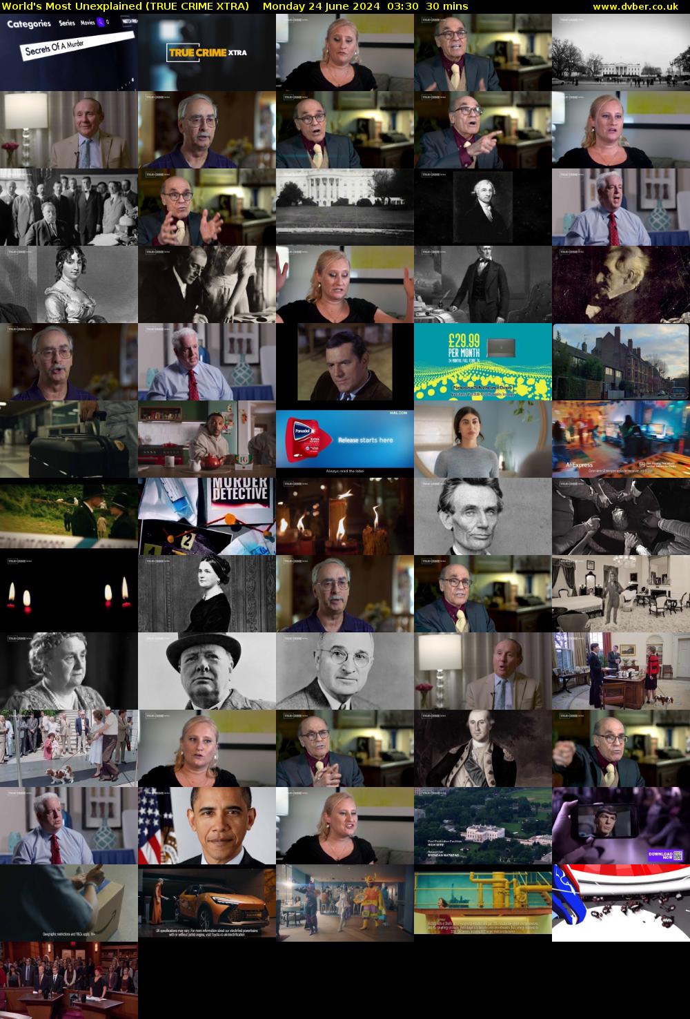 World's Most Unexplained (TRUE CRIME XTRA) Monday 24 June 2024 03:30 - 04:00