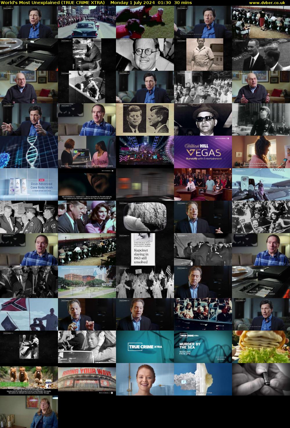 World's Most Unexplained (TRUE CRIME XTRA) Monday 1 July 2024 01:30 - 02:00