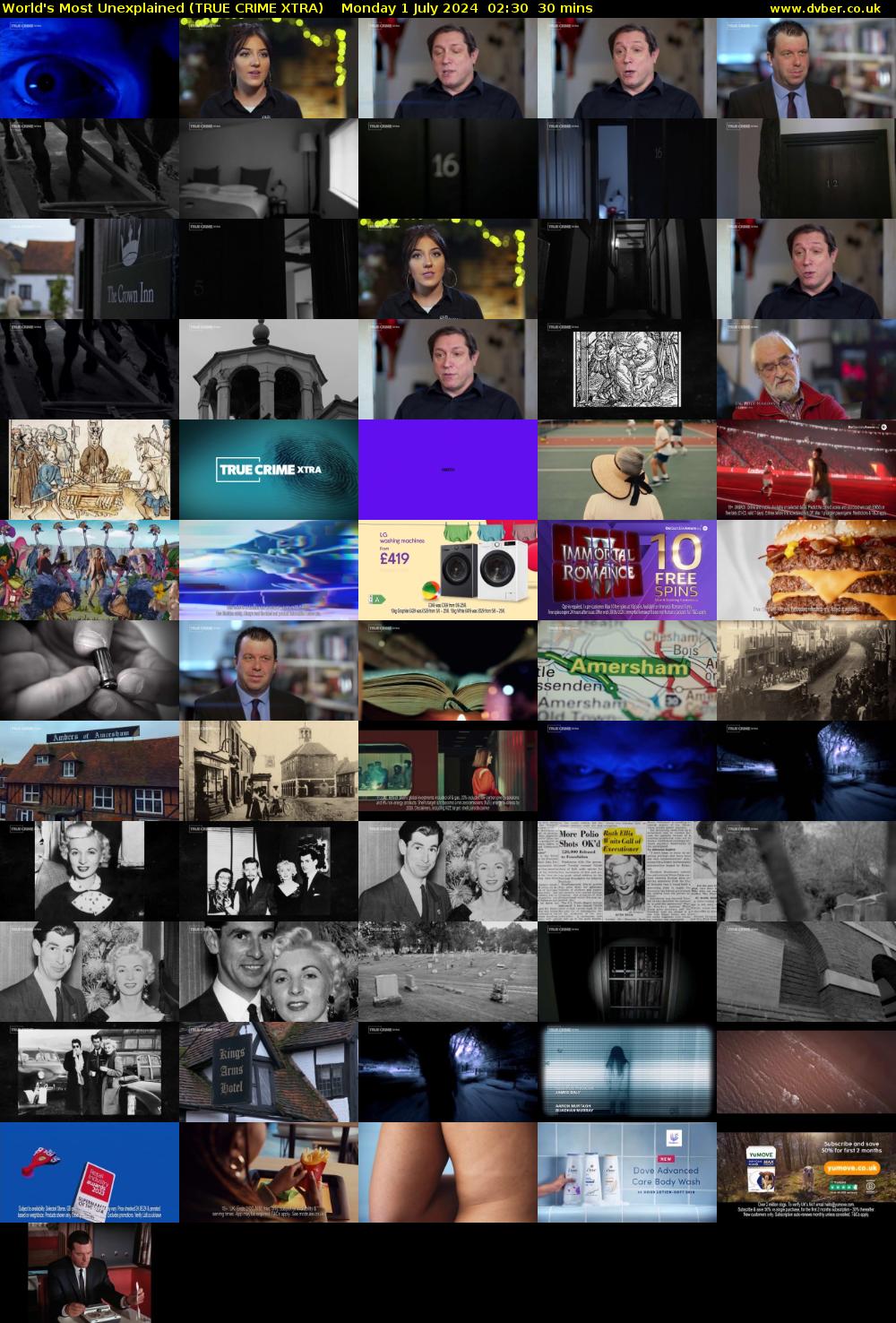 World's Most Unexplained (TRUE CRIME XTRA) Monday 1 July 2024 02:30 - 03:00