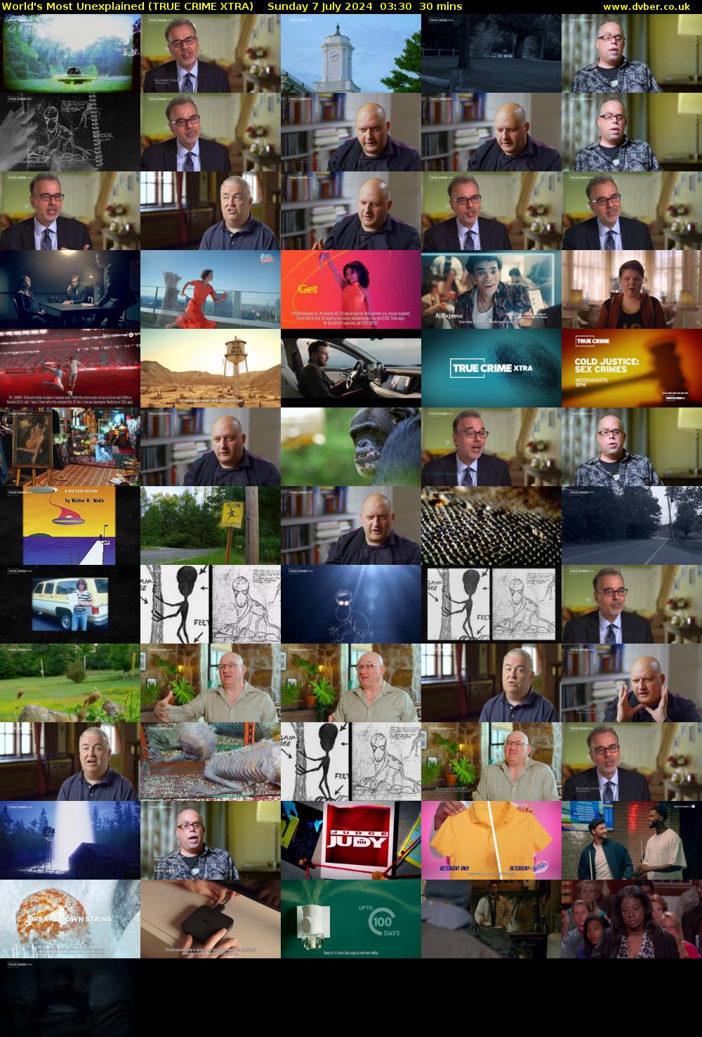 World's Most Unexplained (TRUE CRIME XTRA) Sunday 7 July 2024 03:30 - 04:00