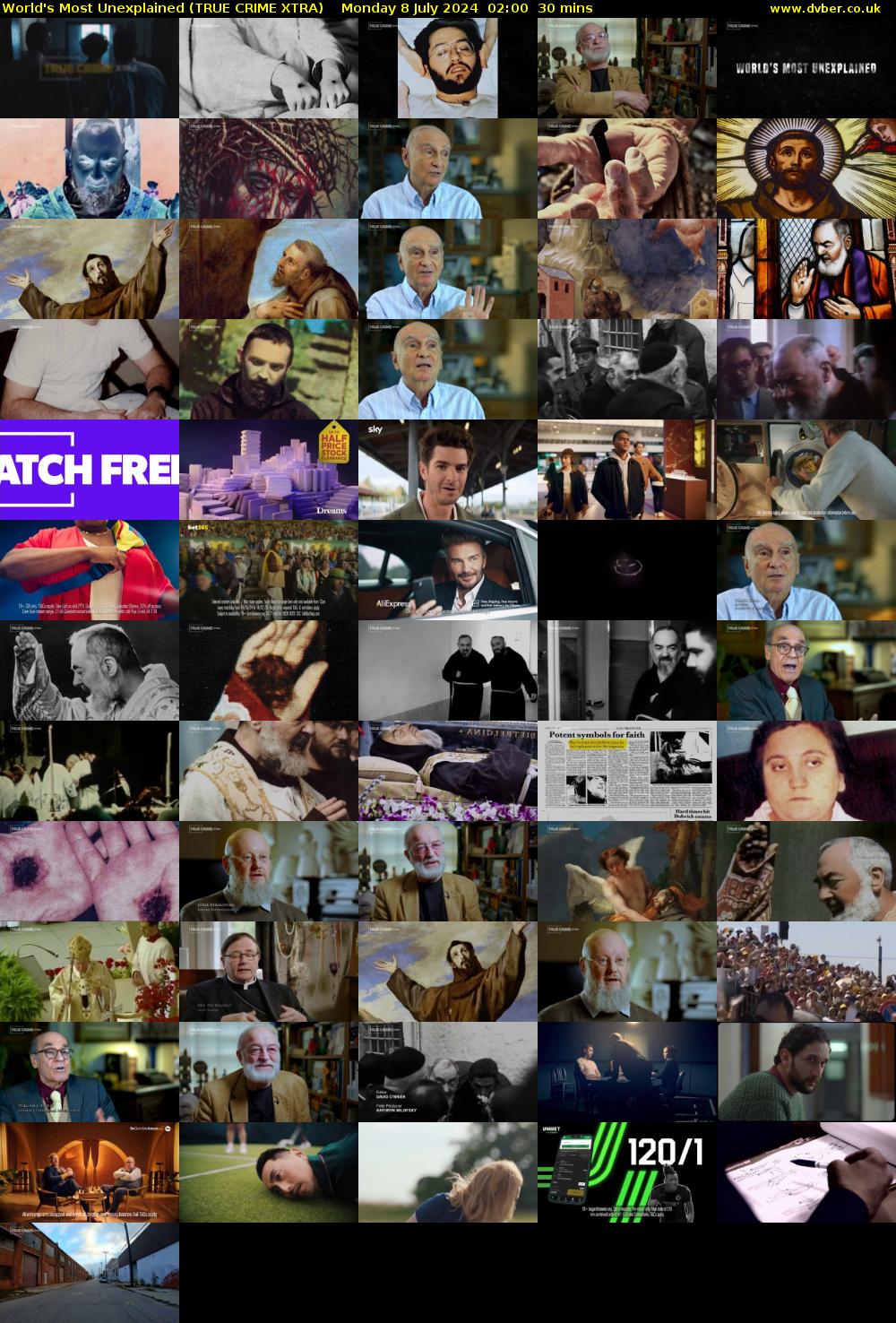 World's Most Unexplained (TRUE CRIME XTRA) Monday 8 July 2024 02:00 - 02:30