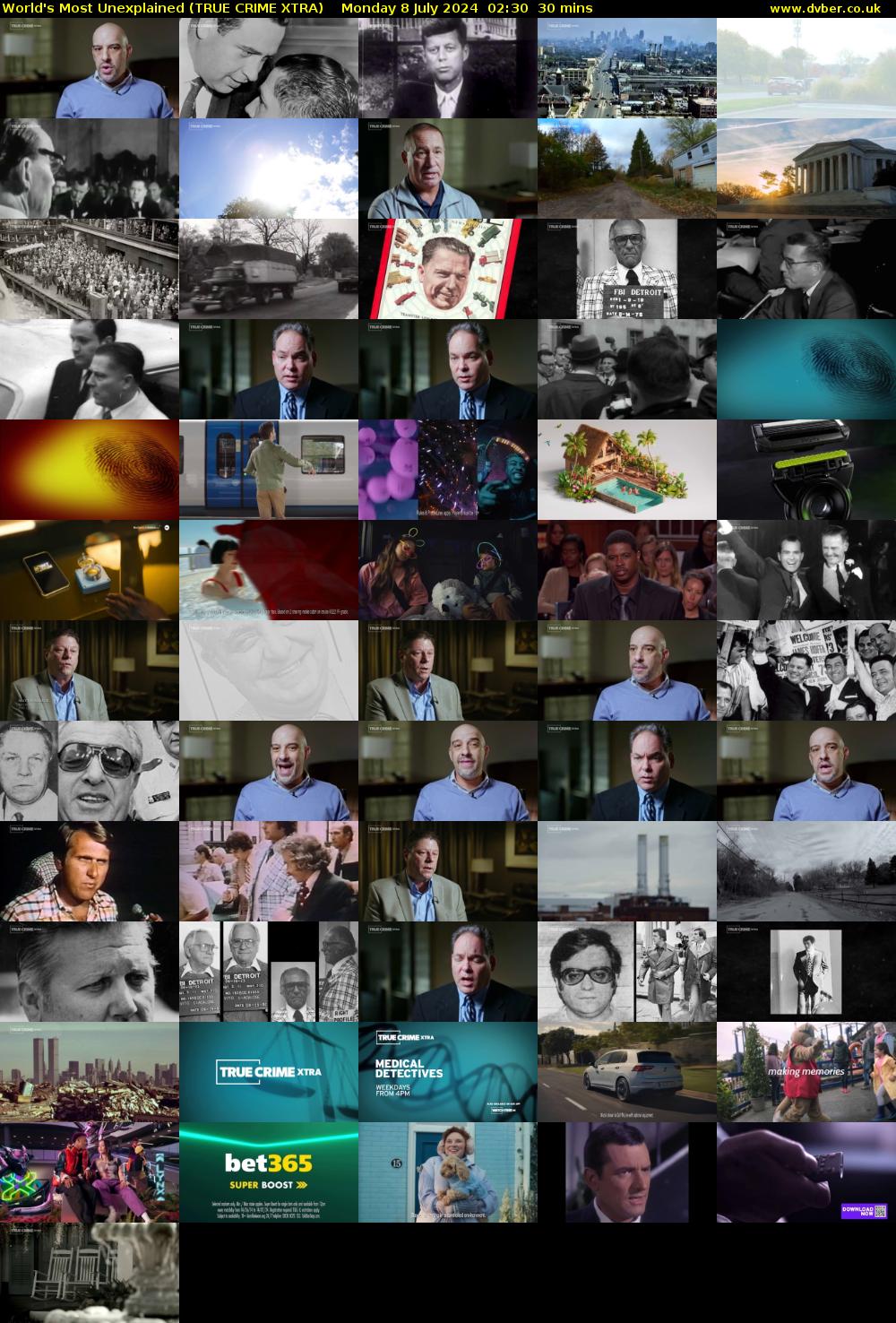 World's Most Unexplained (TRUE CRIME XTRA) Monday 8 July 2024 02:30 - 03:00