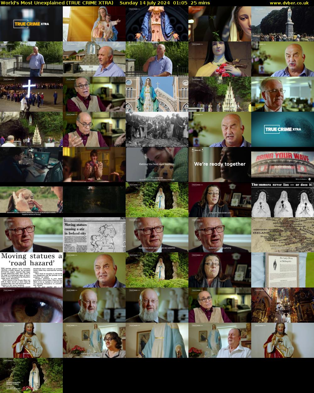 World's Most Unexplained (TRUE CRIME XTRA) Sunday 14 July 2024 01:05 - 01:30