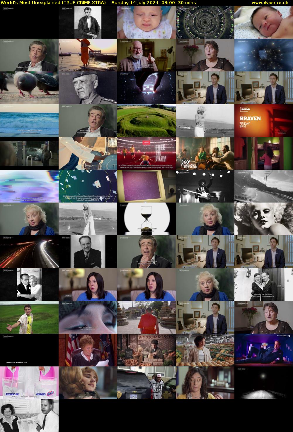 World's Most Unexplained (TRUE CRIME XTRA) Sunday 14 July 2024 03:00 - 03:30