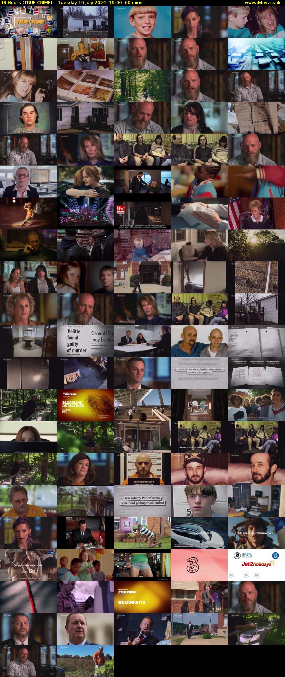 48 Hours (TRUE CRIME) Tuesday 16 July 2024 19:00 - 20:00