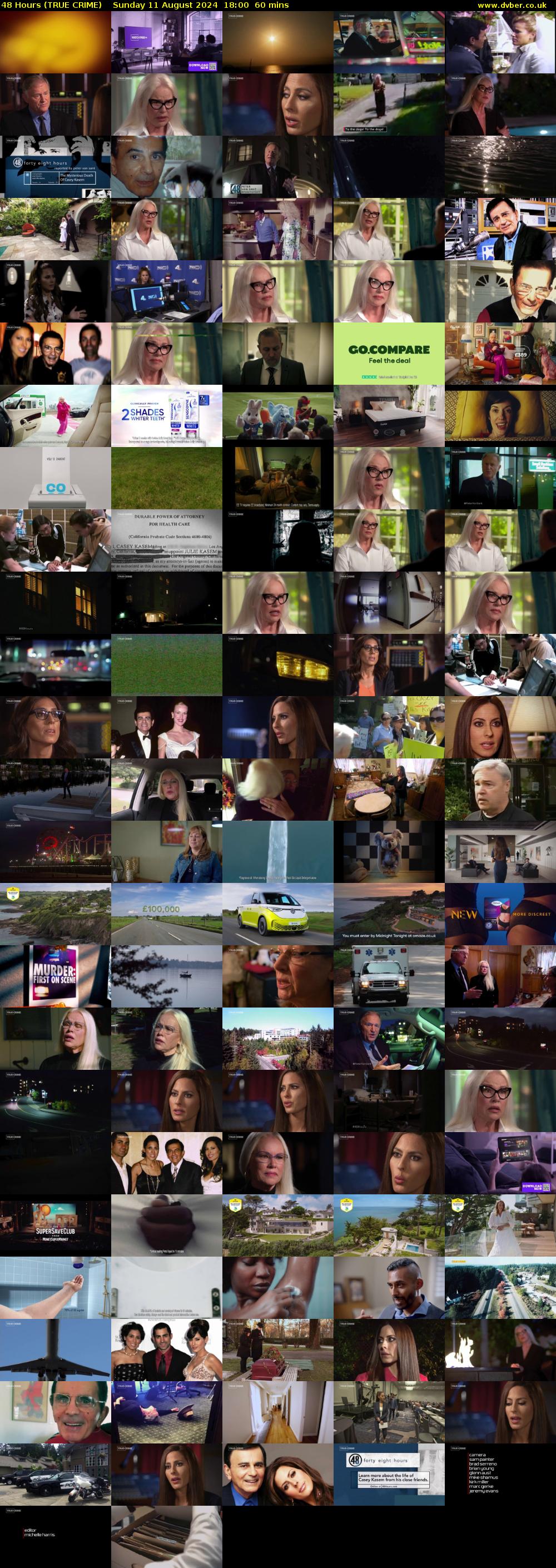 48 Hours (TRUE CRIME) Sunday 11 August 2024 18:00 - 19:00