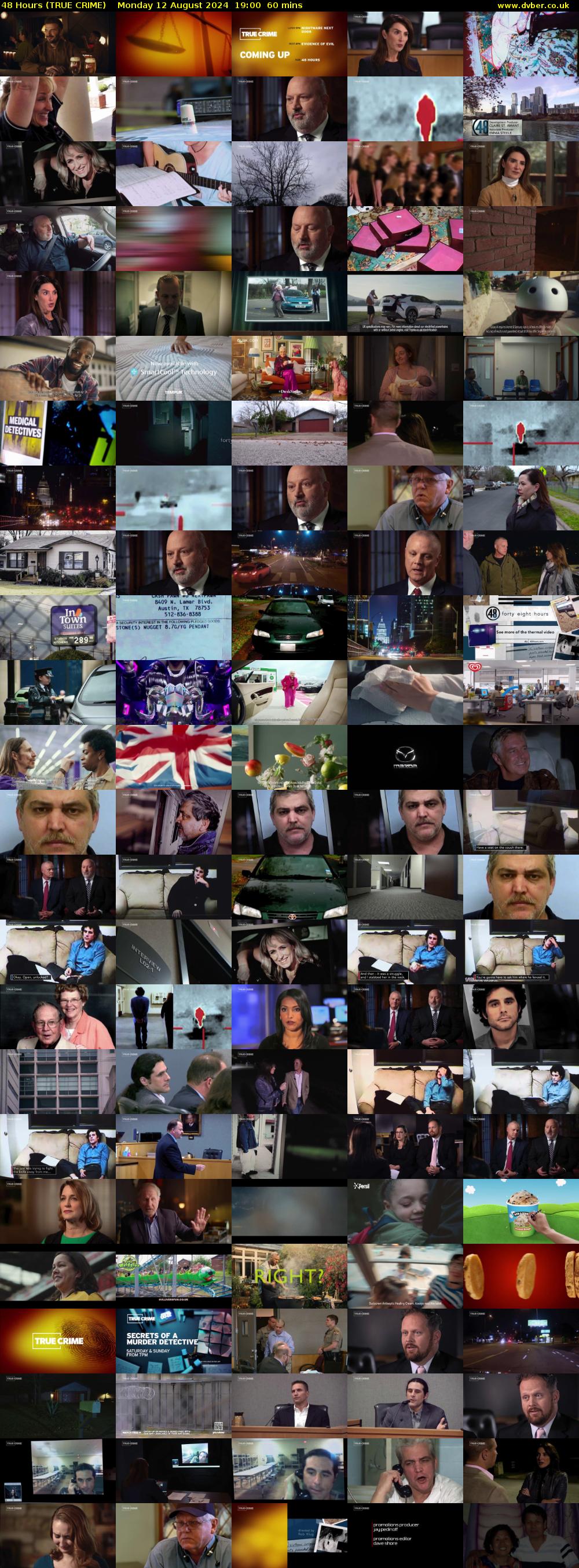 48 Hours (TRUE CRIME) Monday 12 August 2024 19:00 - 20:00