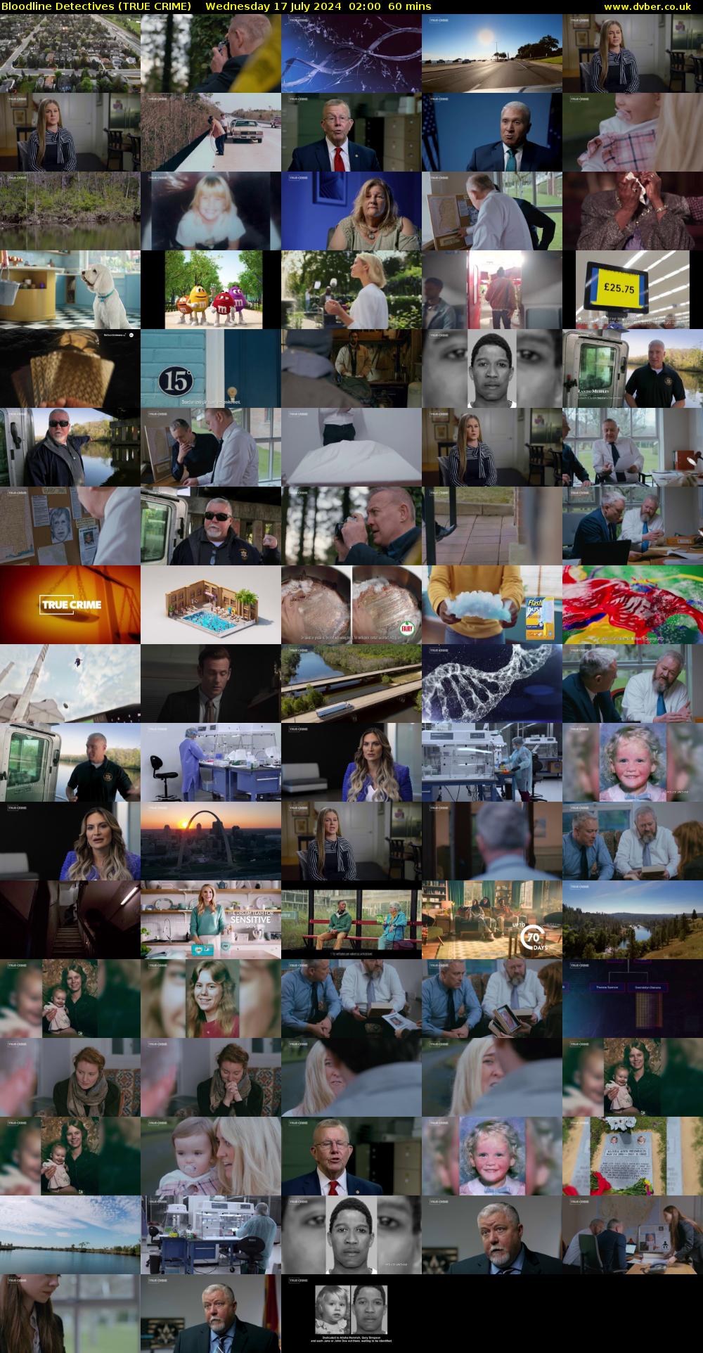 Bloodline Detectives (TRUE CRIME) Wednesday 17 July 2024 02:00 - 03:00
