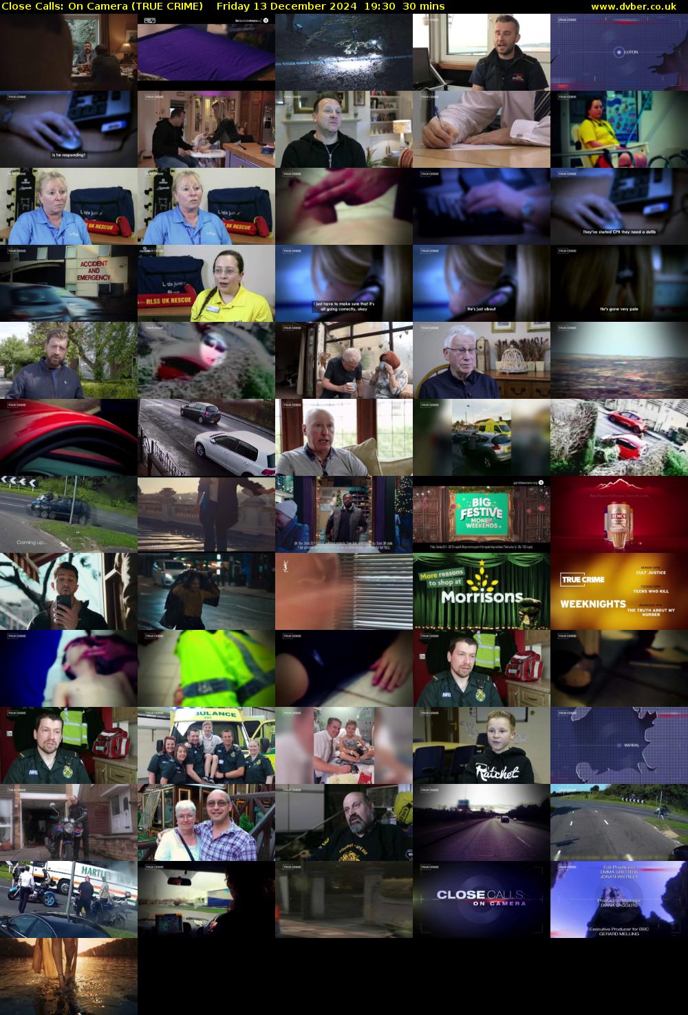 Close Calls: On Camera (TRUE CRIME) Friday 13 December 2024 19:30 - 20:00