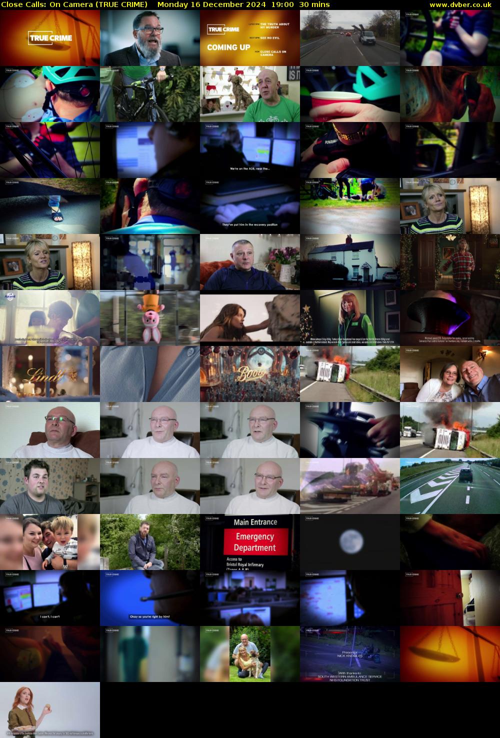 Close Calls: On Camera (TRUE CRIME) Monday 16 December 2024 19:00 - 19:30